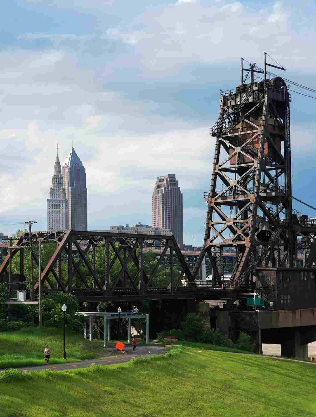 Towpath Trail in the city of Cleveland